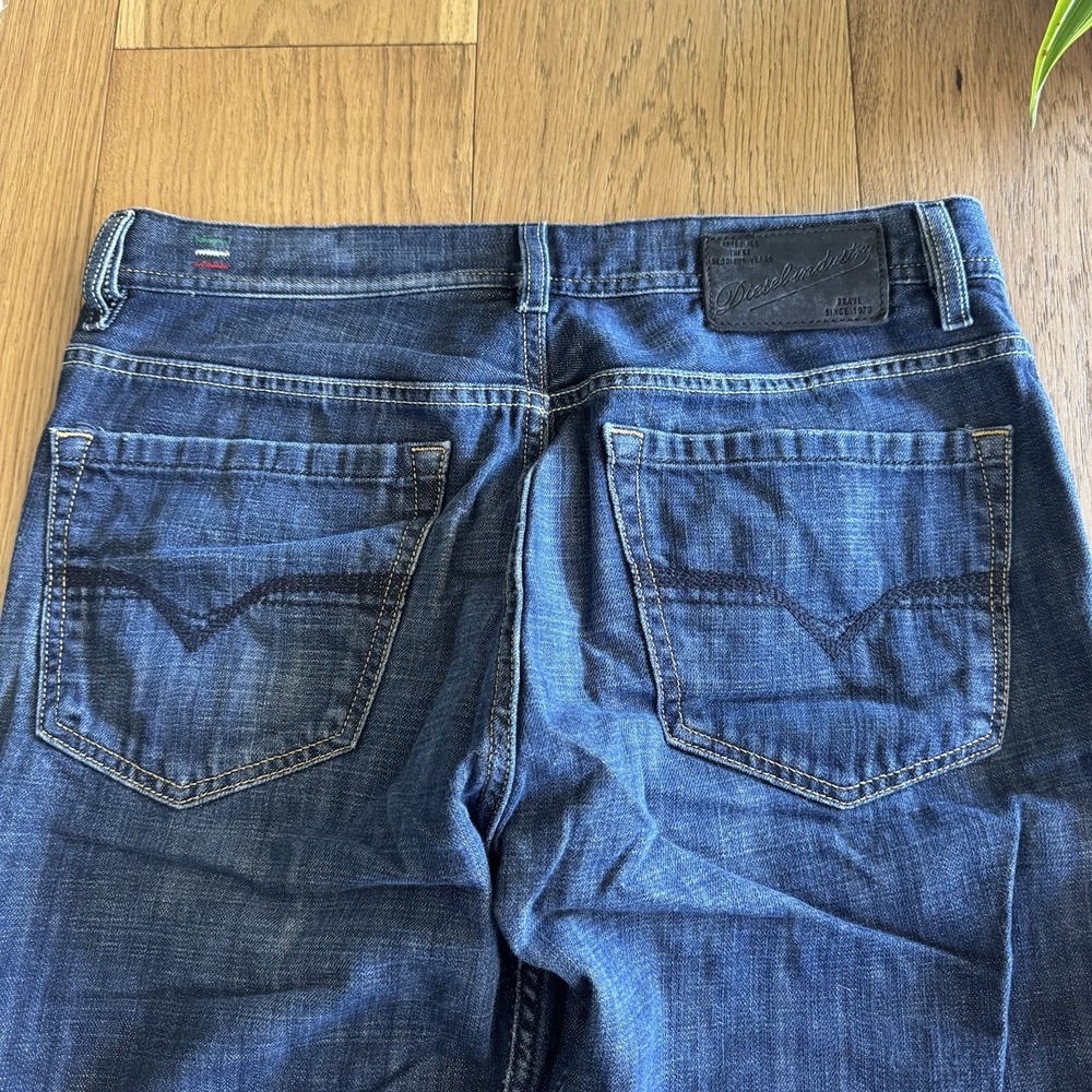 Vintage Diesel Quratt Jeans Men's 32x34 Dark Wash Faded Straight Leg Italy Y2K - Picture 9 of 13